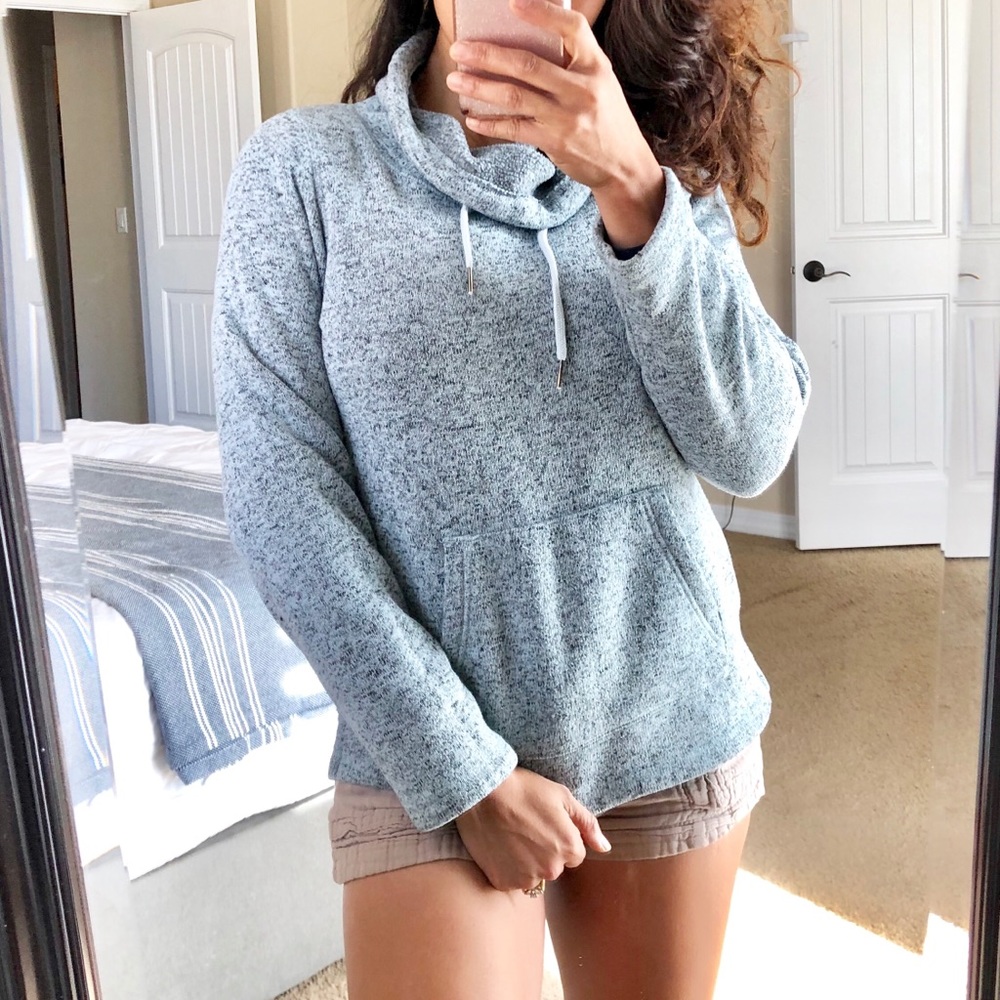 EDDIE BAUER Heathered Cowl Neck Pullover Sweater